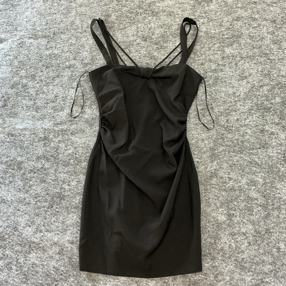 Zara Dresses & Skirts - Zara Black Going Out Clubbing Minimalist Semi Formal Mini Dress Size XS